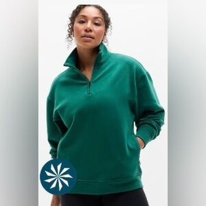 NWT Athleta Forever Fleece 1/4 Zip Sweatshirt size XL